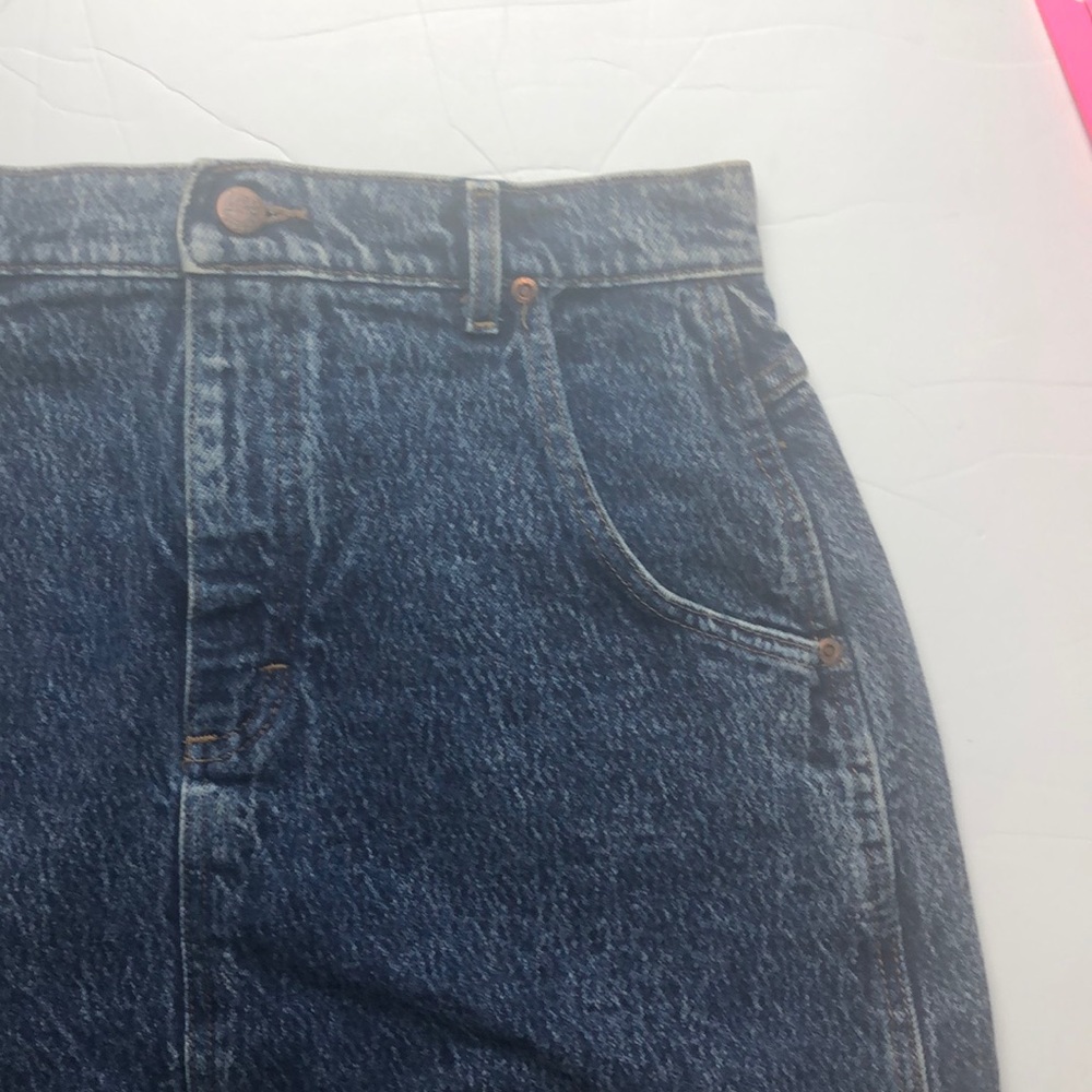 Vintage High Waisted Size 14 Denim Jean Skirt Lee